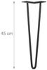 relaxdays Tischbein 4er Set Hairpin Legs mit 2 Streben, 45 cm - 2 Stangen Bild 3