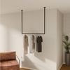 pamo. design Garderobenstange Kleiderstange HANG für Jacken, Mäntel & Kleidung, (Set, 1), schwarze Garderobe für den Eingangsbereich mit hohen Decken Bild 2
