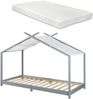 Kinderbett Brome mit Matratze 90x200 cm Grau [en. casa] Bild 2
