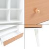Bücherregal mit Schublade Reyljand 120x70x40 cm Weiß/Teakoptik [en. casa] Bild 5