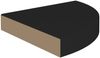 vidaXL Eck-Schweberegal Schwarz 25x25x3,8 cm MDF 323898 Bild 3