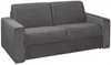 Vente-unique - CALITO Sofa SamtStoff Grau - B 223 cm94 cm x H 85 cm x L 194 cm Bild 3