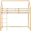 Vente-unique - TARZIA Bett Holz, Platte Beige - B 96,5 cm x H 200,5 cm x L 197,5 cm Bild 4