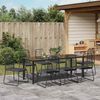 vidaXL Garten Essgruppe 9 pcs Schwarz Pulverbeschichteter Stahl 3379393 Bild 4
