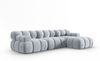 Micadoni Modulares Ecksofa Bellis 4-Sitzer Rechts Samt Bluvel Hellblau Bild 2