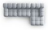 Micadoni Modulares Ecksofa Bellis 4-Sitzer Rechts Samt Bluvel Hellblau Bild 5