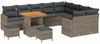 vidaXL Gartensofa-set mit Kissen mit Speicher 12 pcs Grau Poly Rattan 3365033 Bild 2