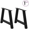 vidaXL Couchtischbeine A-Form 2 Stk. Schwarz 60x(42-43) cm Stahl 4012836 Bild 3