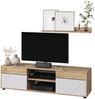 Wohnwand Berno Goldkraft Eiche/Weiß 2 Teile Vicco Bild 5