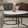 Lookway Couchtisch SELAVI 2er Tisch-Set mit Metallgestell (2er Set), Durchmesser: ⌀80 cm und ⌀60 cm Bild 4