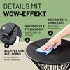 Lumaland Korbtisch mit LED-Beleuchtung 3,7V schwarz Bild 5