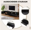 SeedWave Lowboard Einfarbiger TV-Schrank mit 2 Türen, offenen Fächer, 2 Schubladen, 2 Löcher für Kabelorganisation, Höhenverstellbare Füße, Bild 3