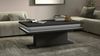 Dmora Couchtisch Iside, Wohnzimmer-Couchtisch, niedriges Aufbewahrungselement, Couchtisch, 100x55x42 cm, Anthrazit mit LED-Licht Bild 2