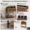 Pflanzkasten HWC-P86, Blumen-/Pflanzkübel Blumenkasten, In-/Outdoor Akazie Holz FSC®-zertifiziert 78 x 82 x 32 cm ~ schwarz Bild 2