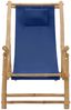 vidaXL Liegestuhl Bambus und Canvas Marineblau 318596 Bild 2