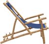 vidaXL Liegestuhl Bambus und Canvas Marineblau 318596 Bild 3