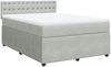 vidaXL Boxspringbett mit Matratze Hellgrau 140x190 cm Samt 3290046 Bild 3
