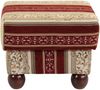 Hocker Kasha Bezug Chenille Buche nussbaum dunkel / rot 22280 Bild 2