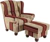 Hocker Kasha Bezug Chenille Buche nussbaum dunkel / rot 22280 Bild 5
