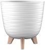 Engelland Blumentopf Pflanztopf mit Füßen (Vorteils-Set, 1 St, robuster PP-Kunststoff), Wellenoptik, rund, UV-resistent, Drainagesystem, direkte Bepflanzung Bild 5