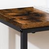 BlingBin Konsolentisch 75 cm Beistelltisch, Schmaler Flurtisch, Kleiner Ausstellungstisch (1 Stück, 1-St, 24T x 75B x 75H cm), Sofatisch für kleinen Raum, für Eingang, Flur, Dunkelbraun-Schwarz Bild 3