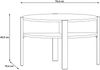 Couchtisch >TOBAGO< in Schwarz rund - 74,4 x 45,5 x 74,4 cm (BxHxT) Bild 5