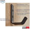 SO-TECH® Kleiderhaken doppelter Wandhaken, Edelstahl, 142 x 20 x 45 mm, (10-St), großer Jackenhaken mit abgerundeten Kanten schwarz Bild 4