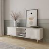 Selsey Bello Schrank/TV Lowboard, Melamine, Weiß, 135 cm Bild 3