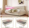STILVORA Schlafsofa Polsterbett 90x200cm Tagesbett mit Stauraum,Jugendbett mit LED-Licht, Tagesbett mit LED-Beleuchtung, Daybett mit hydraulischem Stauraum & verstellbarem Kopfteil, Samtstoff, für Wohnzimmer, Gästezimmer & kleine Räume, Lattenrost inkl... Bild 2