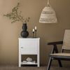 SoBuy FBT113-W Nachttisch, MDF, Lackiert, Weiß, 45 x 60 x 35 cm Bild 2
