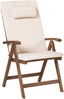 Set mit 2 Stühlen und Sitzkissen AMANTEA PREMIUM Akazienholz Hellbeige Bild 4