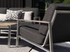 Gartensessel Naos mit Kissen aus Teak und Edelstahl, modern, dunkelgrau, für Outdoor Bild 3