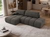 Ecksofa LORAN L mit Schlaffunktion und Bettkasten, Freistehendes Ecksofa mit Wellenfederung, DL-System, Große Liegefläche - Dunkelgrau Velvet Bild 4