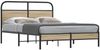 vidaXL Bettgestell ohne Matratze 120x200 cm Räuchereiche Holzwerkstoff 4100354 Bild 1