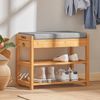 SoBuy FSR49-N Schuhbank, Massivholz, Lackiert, Bambus, 55 x 46 x 30 cm Bild 4