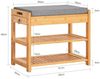 SoBuy FSR49-N Schuhbank, Massivholz, Lackiert, Bambus, 55 x 46 x 30 cm Bild 3