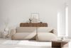 Selsey 'Emia' Ecksofa mit pflegeleichtem Chenillebezug und Schlaffunktion, Creme, rechts Bild 2
