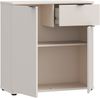 Forte GANYMEDE Kommode 80, minimalistische Kommode, 2-türig, 1 Schublade, Holzwerkstoff, Wohn-/Schlafzimmer, Kaschmir Beige, 80,1 cm breit x 82,3 cm hoch x 34,1 cm tief Bild 5