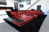 Mini Sofa Turino Cl aus Leder - Ledermix - rot-schwarz - Links Bild 3