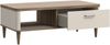 Forte LACETTI Couchtisch 120, moderner Sofatisch mit Skandi Lamellen Design, 1 Schublade, Kaschmir | Beige mit Valencia Eiche Holzdekor, 120 cm breit x 43,7 cm hoch x 60 cm tief Bild 5