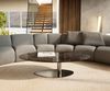 Couchtisch Edge Oval 140x80 cm Keramik Emperador Extra Lucidato Dunkelbraun Vibany Edelstahl gebürstet Bild 2