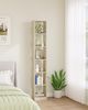 Bücherregal, 6-Tier Bücherschrank, Würfelregal, Modernes offenes Regal aus Holz, Aufbewahrungsregale und Präsentationsregale für Wohnzimmer, Home Office, Schlafzimmer, Eichenbeige Bild 3