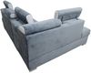 robin SOFA PARIS Stoff Azur/Silber 240x165x90 cm (H 90 x T 165 x B 240 cm) Bild 4