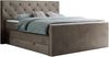 Boxspringbett KING VELEN, Doppelbett mit Multipocket-Matratze, Polsterbett mit Kopfstütze - 160x200 - Braun Velours - H3 Bild 3