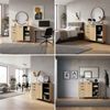 Sideboard Noppen 100x120x38 cm Eicheoptik [en. casa] Bild 2