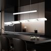 LED Hängeleuchte, Alu Stahl, Glas, Höhenverstellbar, L 89 cm Bild 4