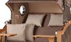 Strandkorb Komplettset - bene living - Ammersee Grande XL Teak - PE grau - Modell 534 - inkl. Liftersystem Bild 4