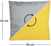 JACK Kissenbezüge JACK 2er Set Wende Outdoor Kissenhülle 2-farbig 45x45cm Wasserfest, (2 Stück), robust und strapazierfähig, Wasserabweisend, für Innen & Außen Bild 3
