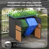 LVHOM Mülltonnenbox 2er mit Pflanzkasten, 2x240 L, Abschließbare Mülltonnenverkleidung aus Stahl für Garten, Anthrazit Bild 5