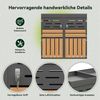LVHOM Mülltonnenbox 2er mit Pflanzkasten, 2x240 L, Abschließbare Mülltonnenverkleidung aus Stahl für Garten, Anthrazit Bild 3